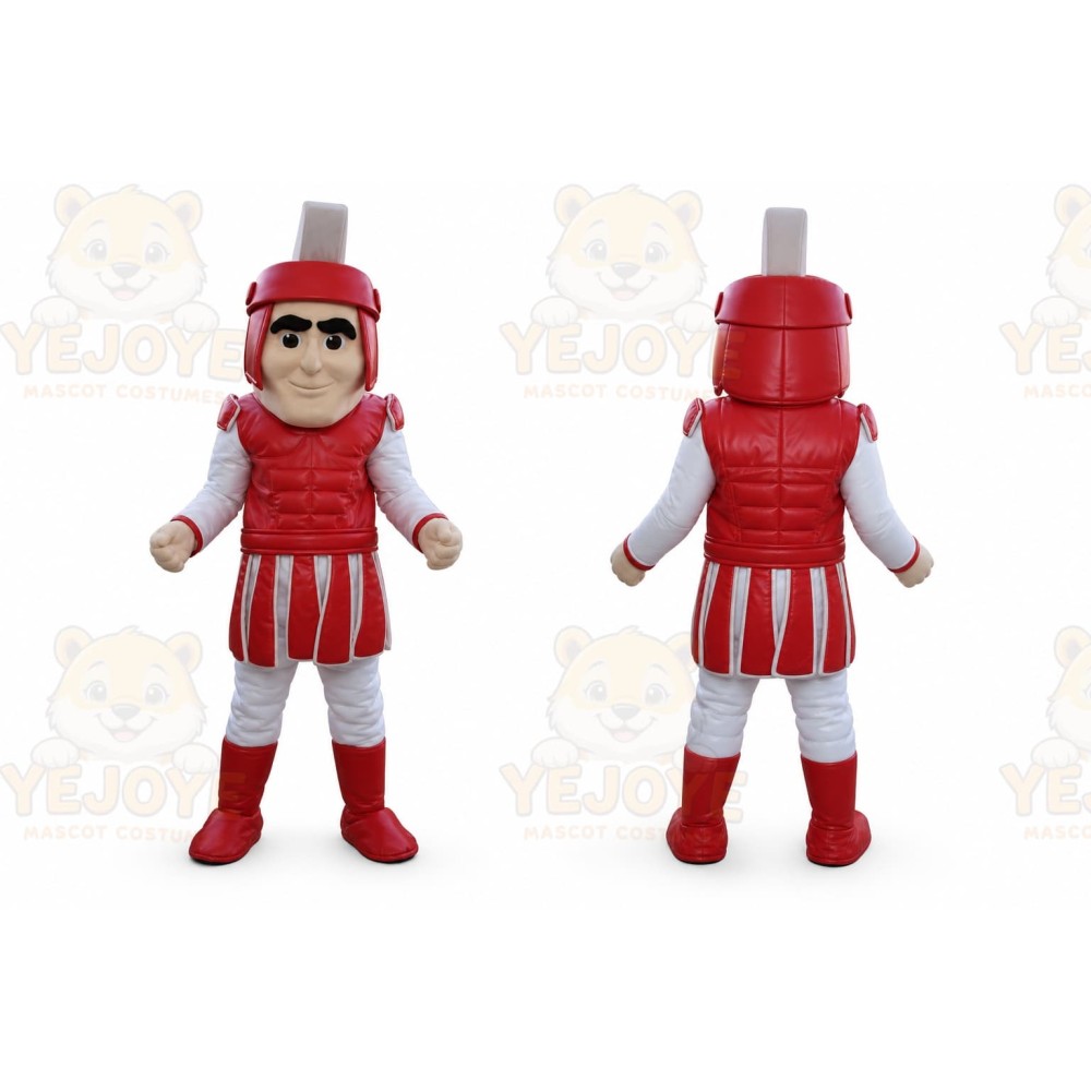 Red Knight Mascot Costume Spartan Trojan Costume