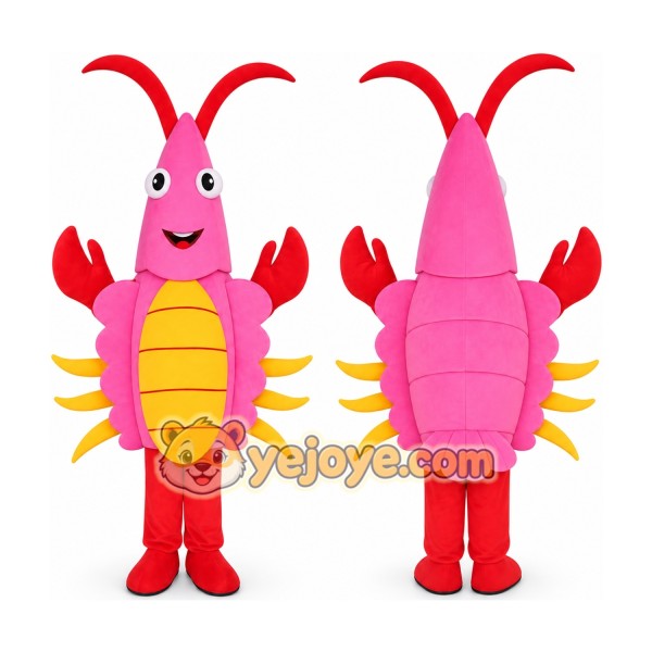 Pink Lobster Mascot Costume