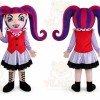 Red Mexican Girl Mascot Costume