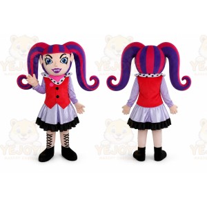 Red Mexican Girl Mascot Costume