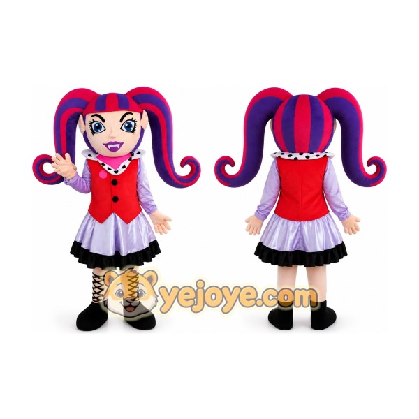 Red Mexican Girl Mascot Costume