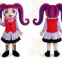 Red Mexican Girl Mascot Costume