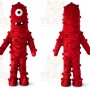 Red Mouse Mascot Costume