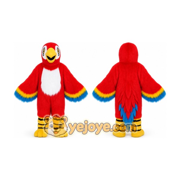 Red Parrot Mascot Costume