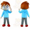 Big Eyes Boy Mascot Costume