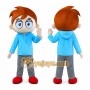 Big Eyes Boy Mascot Costume