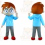 Big Eyes Boy Mascot Costume