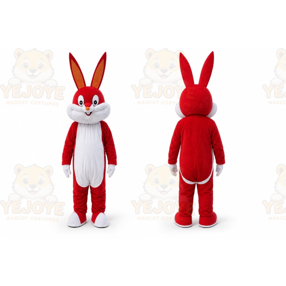 Red Rabbit Mascot Costumes Rabbit Cartoon Costume