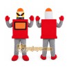 Red Robot Mascot Costume Red Robot Mascot Costume