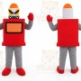Red Rooster Mascot Costume