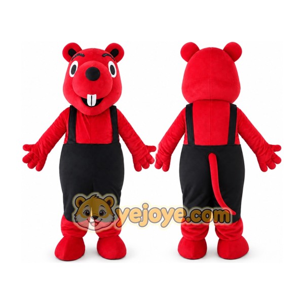 Red Mouse Mascot Costume