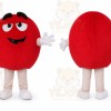 Red Yellow Chocolate M Beans Mascot Costume