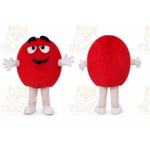 Red Yellow Chocolate M Beans Mascot Costume