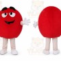 Red Yellow Chocolate M Beans Mascot Costume