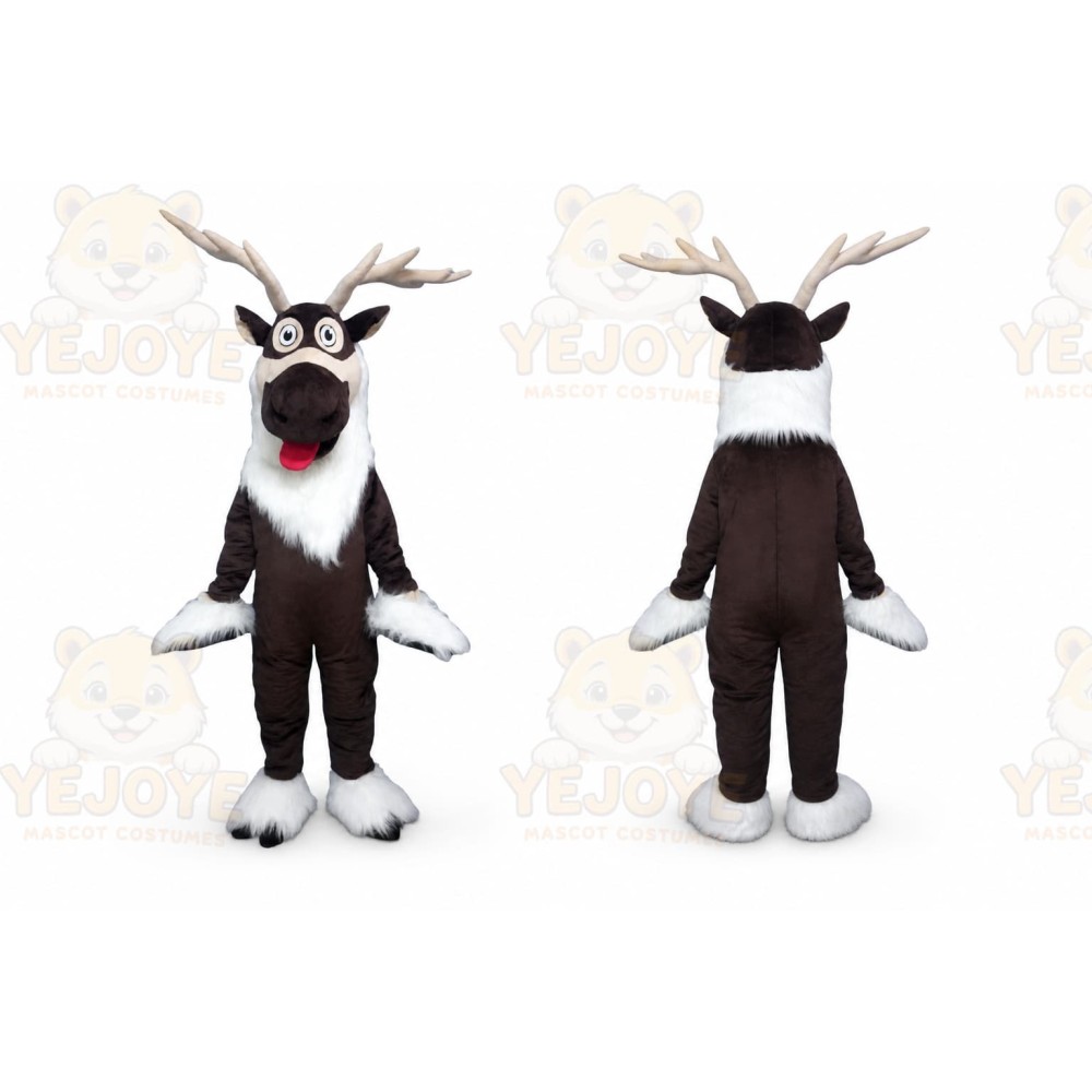 Reindeer Long Hair Cartoon Mascot Costume