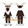 Reindeer Long Hair Cartoon Mascot Costume