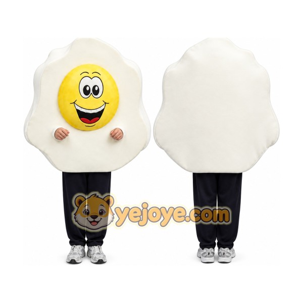 Big Fried Egg Mascot Costume