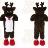 Reindeer Moose Red Nose Deer Mascot Costume