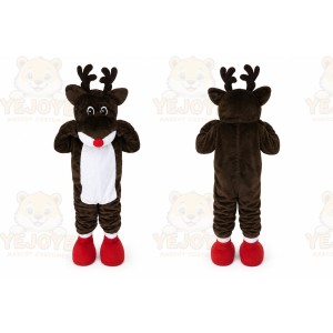 Reindeer Moose Red Nose Deer Mascot Costume