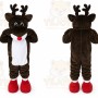 Reindeer Moose Red Nose Deer Mascot Costume