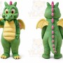 Big Green Dragon Boy Cartoon Mascot Costume