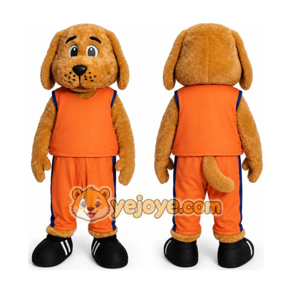 School Brown Dog Mascot Costume