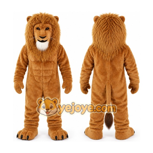 Brown Lion Mascot Costume