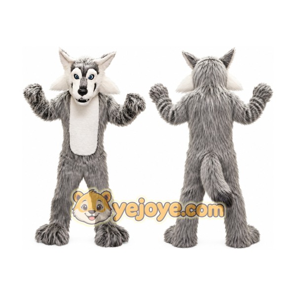 Big Grey Wolf Mascot Costume