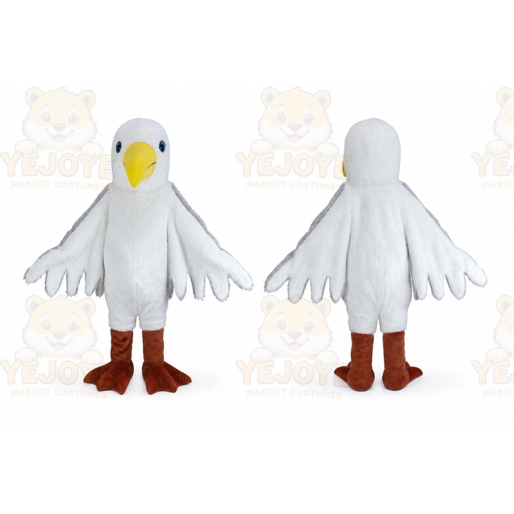 Seagull Mascot Costume Plush White Seagull