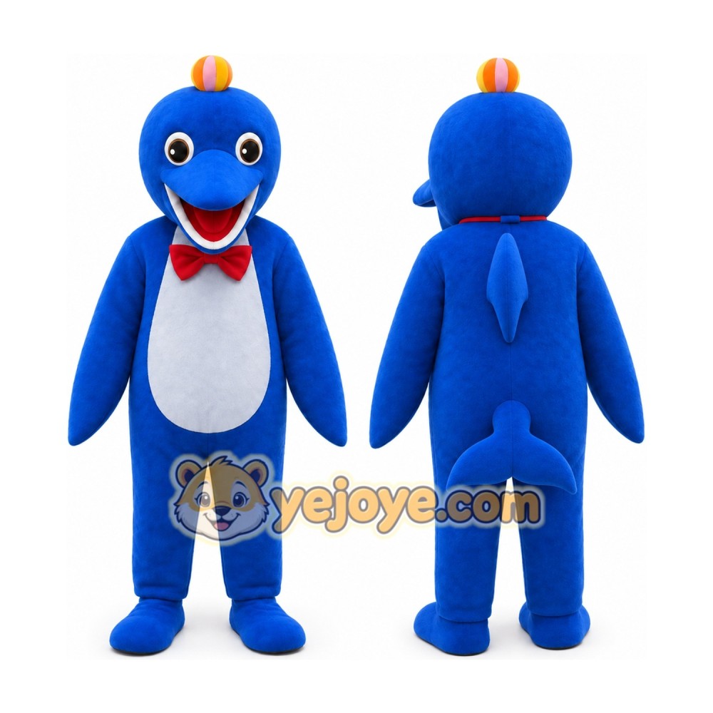 Blue Dolphin Mascot Costume Blue Dolphin Mascot Costume