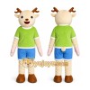 Deer in Green Shirt Mascot Costume