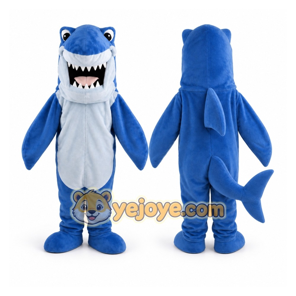 Blue Shark Mascot Costume