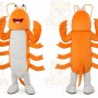 Shrimp Mascot Costume Lobster Craw fish Cartoon Mascot