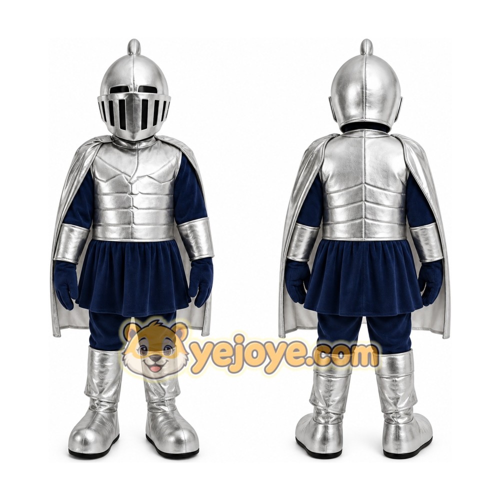 Silver Knight Mascot Costume Silver Knight Mascot Costume