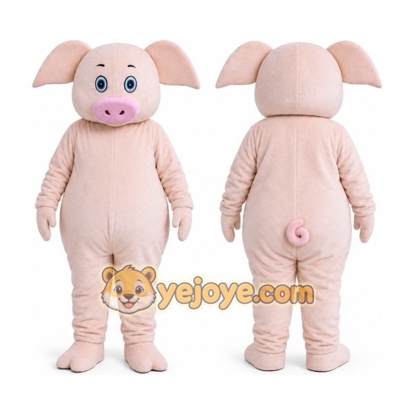 Pink Pig Mascot Costume