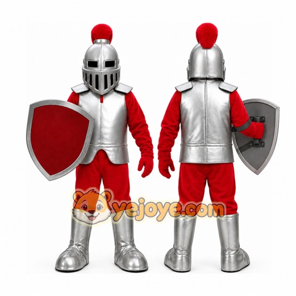 Silver Knight Mascot Costume