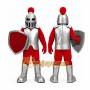 Silver Knight Mascot Costume