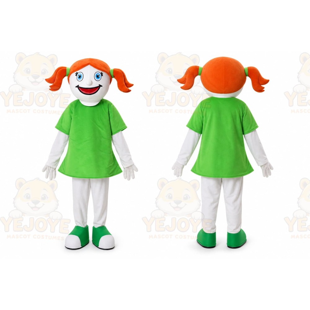 Smiling Girl Mascot Costume