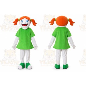 Smiling Girl Mascot Costume
