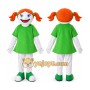Smiling Girl Mascot Costume