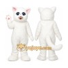 White Cat Mascot Costume White Cat Mascot Costume