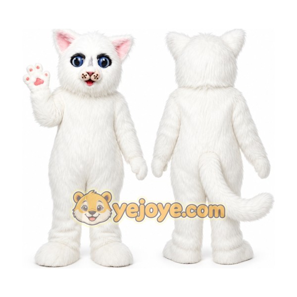 White Cat Mascot Costume