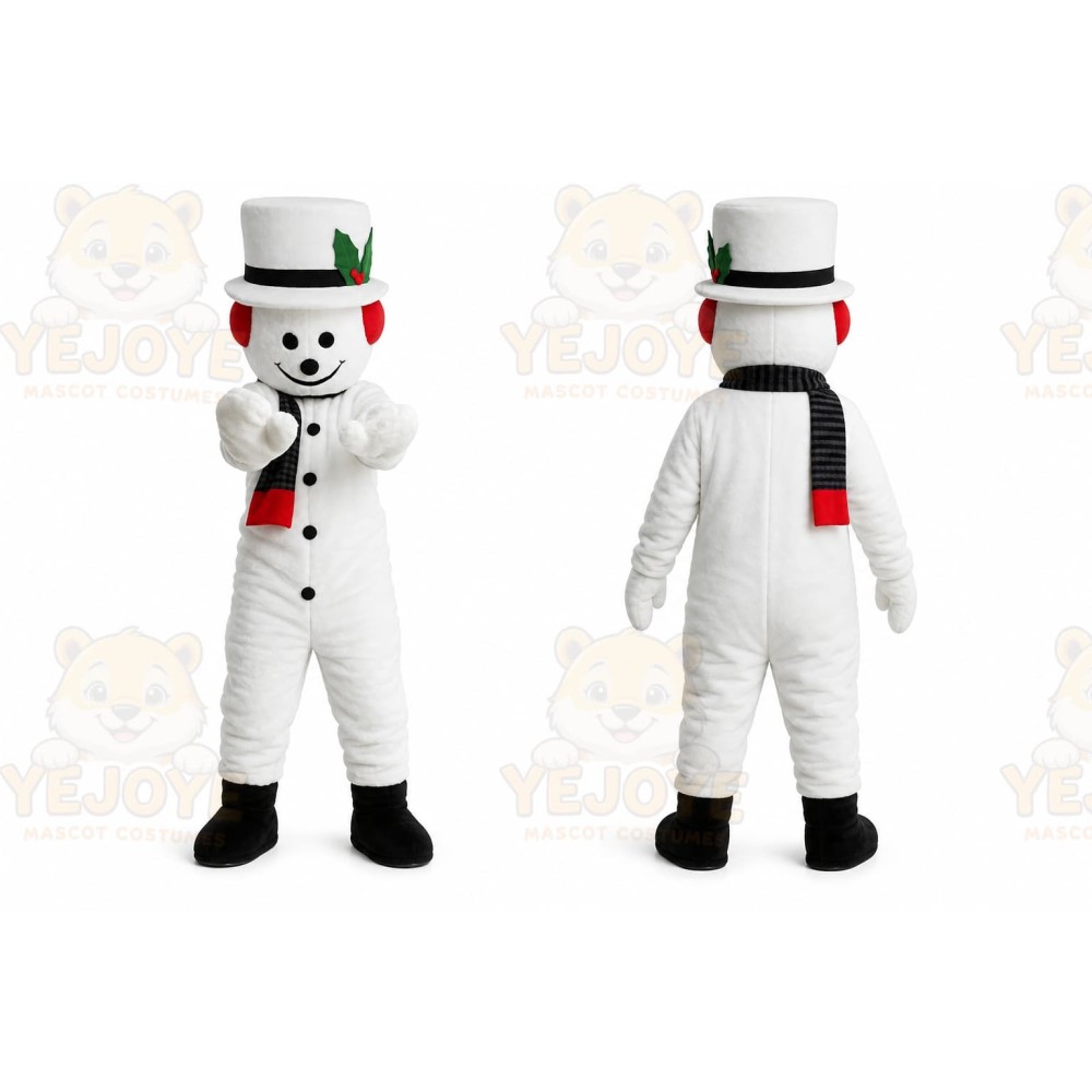 Snowman Cartoon Mascot Costume