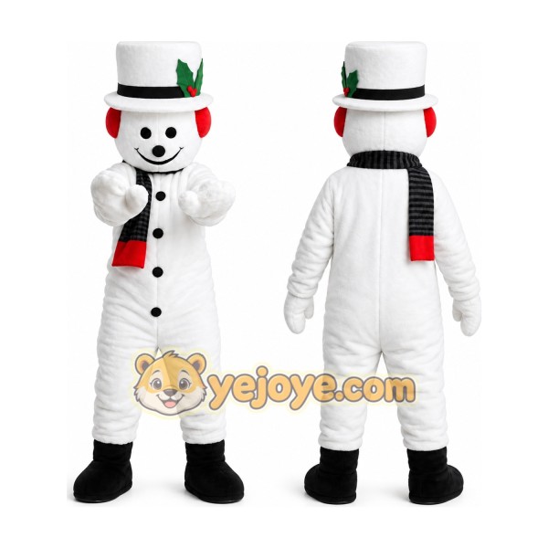 Snowman Cartoon Mascot Costume