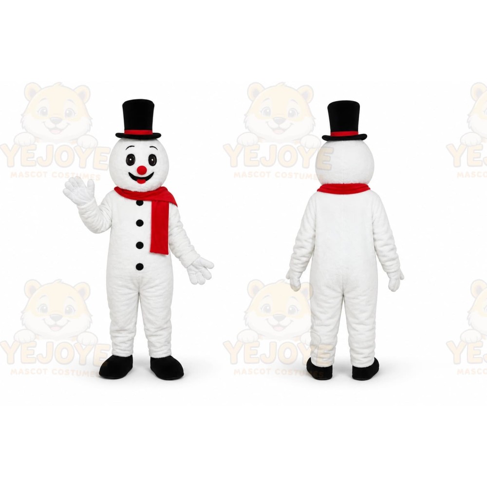 Snowman Mascot Costume Adult Cartoon Character