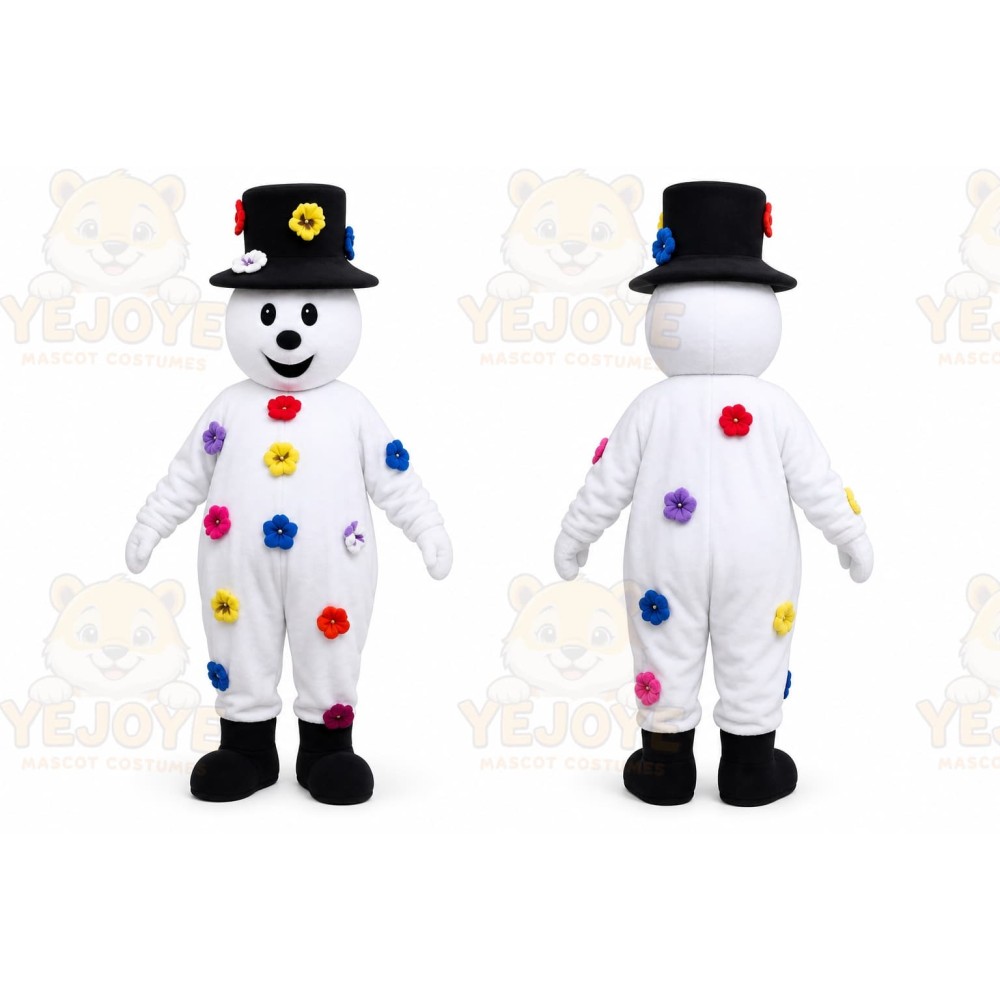 Snowman Mascot Costume Cartoon Character