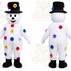 Snowman Mascot Costume Cartoon Character