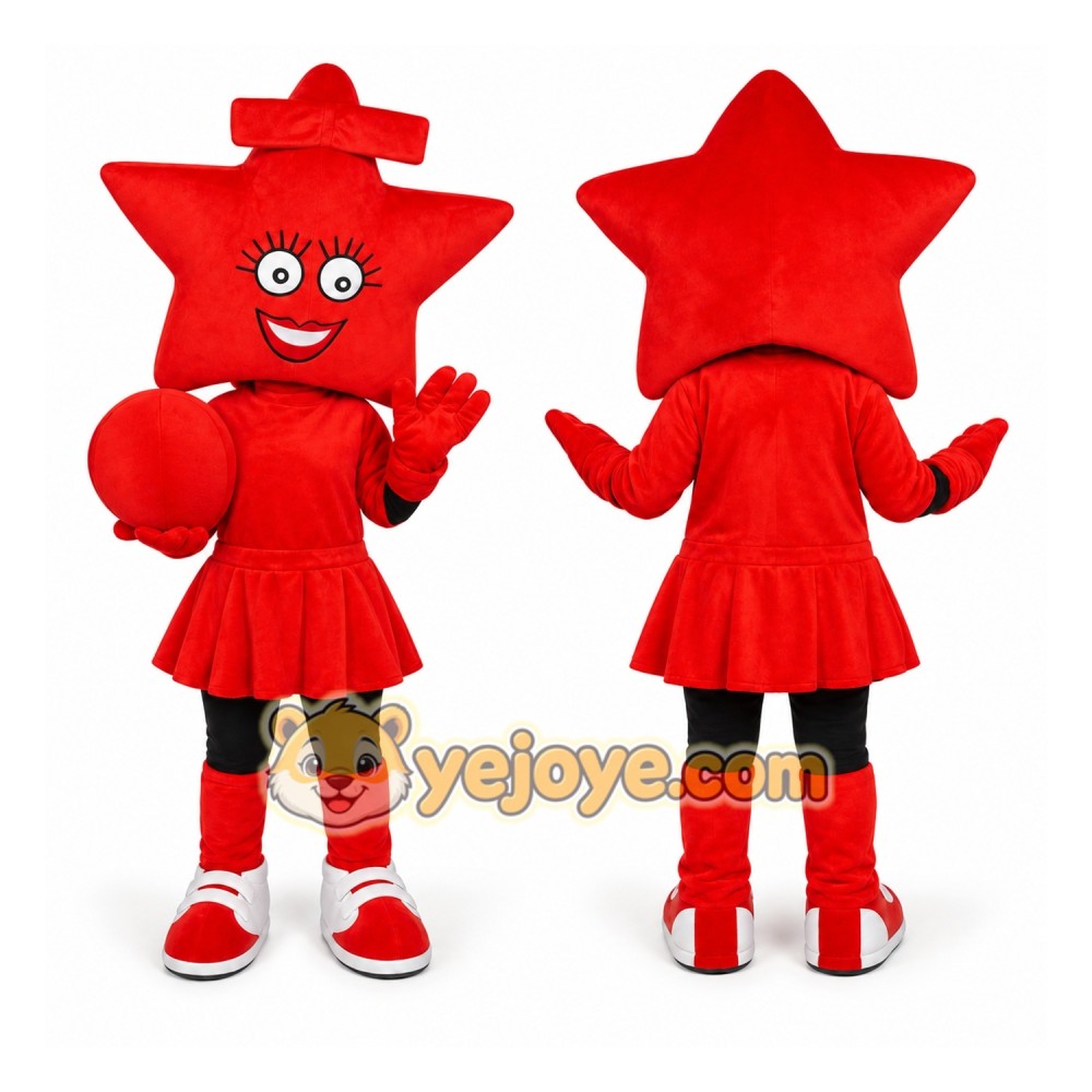 Red Star Girl Mascot Costume Red Star Girl Mascot Costume
