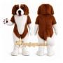 Brown and White Dog Mascot Costume