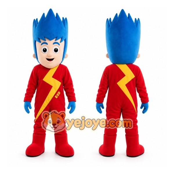 Speed Light Boy Kid Mascot Costume Cartoon Character